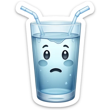 Dirty glass of water sticker