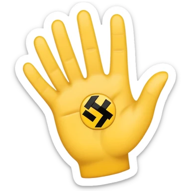Nazi emoji with one hand which is up sticker