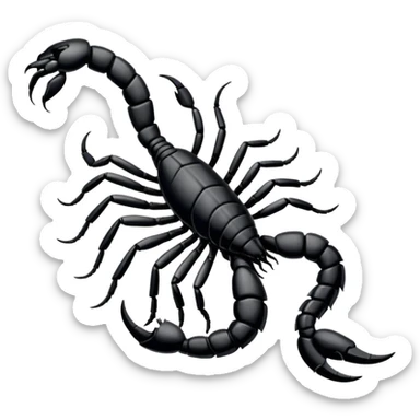 Scorpion zodiac sign, on the hand. sticker