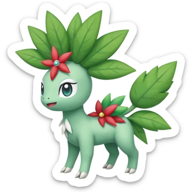 Mezprit-Shaymin-Ivysaur-Meloetta-Pokémon-fusion, full body sticker