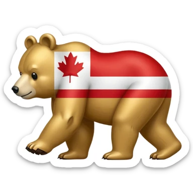 california and canadian flag merged bring more aspects of califonia sticker