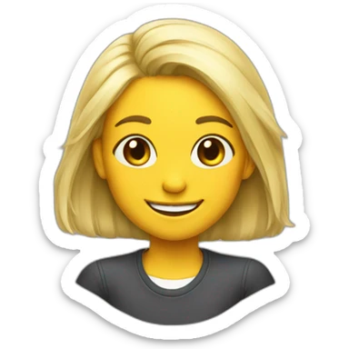 fake smile girl sticker