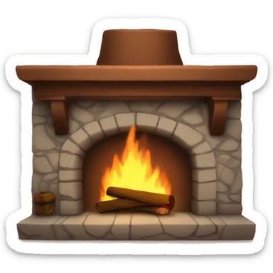 Cozy fire place sticker