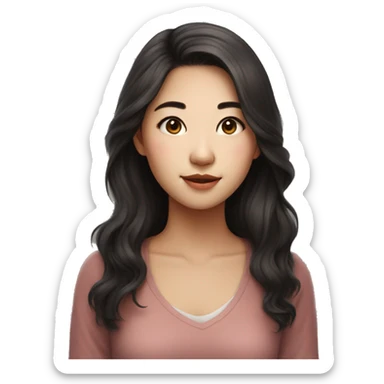  realistic style, realistic lighting, young 24-year-old Latin Korean girl sticker