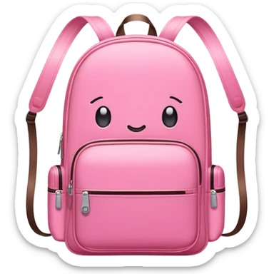Cute pink bookbag sticker