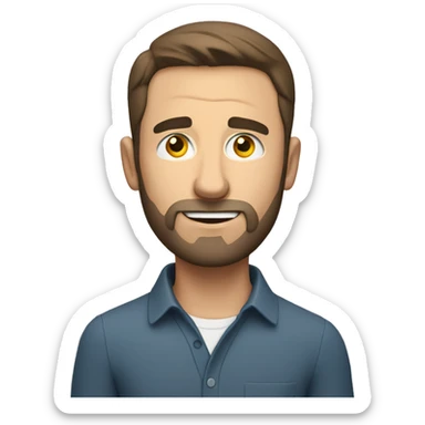 caucassian man is talking into his front camera of his phone sticker