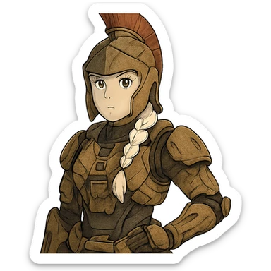 female, wearing reach spartan armor default, long white braid hair, gold yellow eyes, attention pose sticker