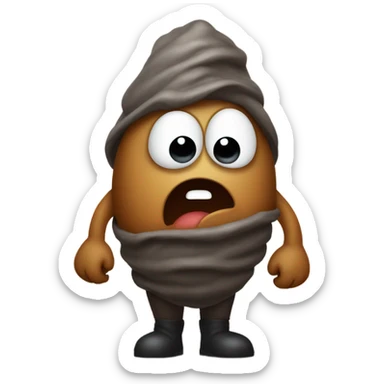 Defending a piece of poop emoji sticker