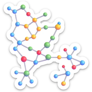metabolomics with molecules and pathways sticker