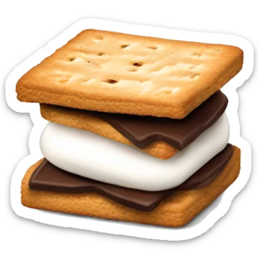 Realistic smores cookie sandwich isolated  sticker