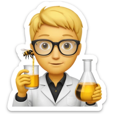 bee who's a scientist sticker