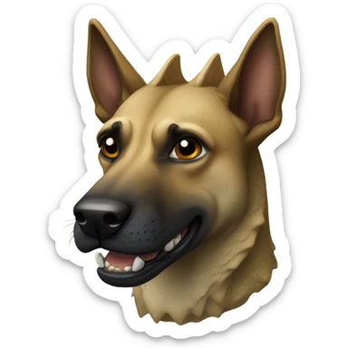 a malinois crocodile sticker