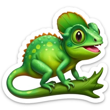 Quiero un camaleón que sea tierno y que sea parecido a él de Disney sticker
