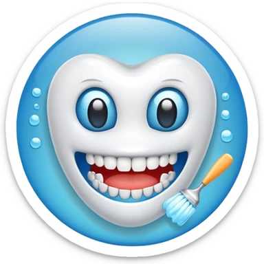 TEETH CLEANING icon in the rount sticker