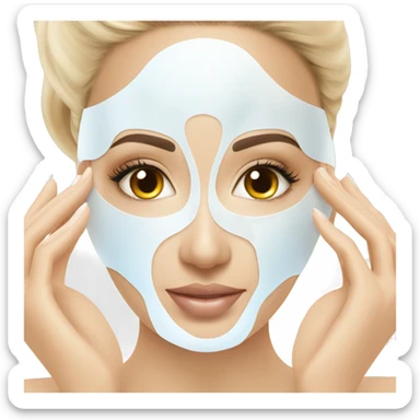 a beauty therapist doing hydrafacial treatment for a patient sticker