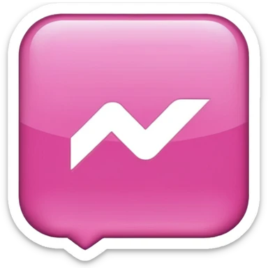 Pink Facebook messenger sticker