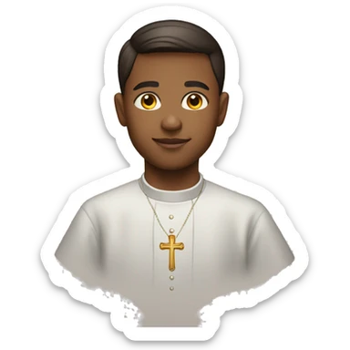 young catholic priest sticker