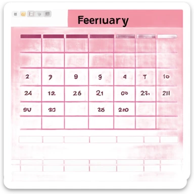 Pink calender with only words: 28 February  sticker