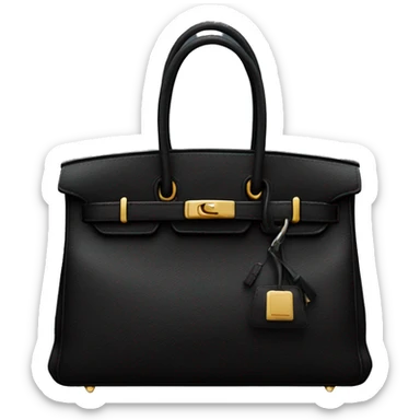 Black birkin bag sticker