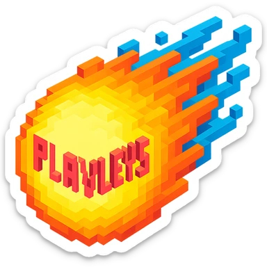 светящиеся комета с надписью "PLAVLEYS", no background sticker