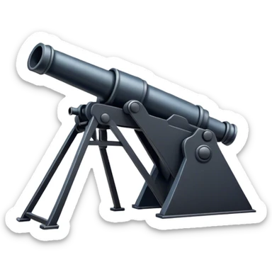 A long-term firing point with a protruding cannon sticker