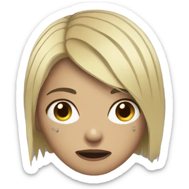 zombie girl with short hair blonde zombie girl with short hair blonde sticker