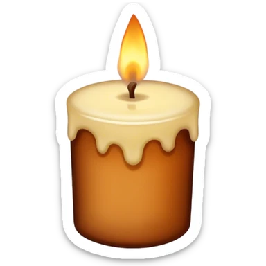Brown vanilla sent candle sticker