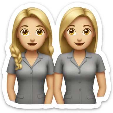 3 female work colleagues sticker