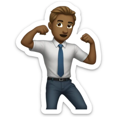 finance bro aggressively dabbing sticker