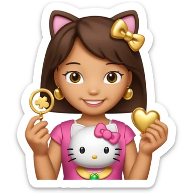 hello kitty lucky sticker