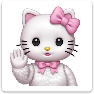 Hello Kitty qui dit coucou sticker