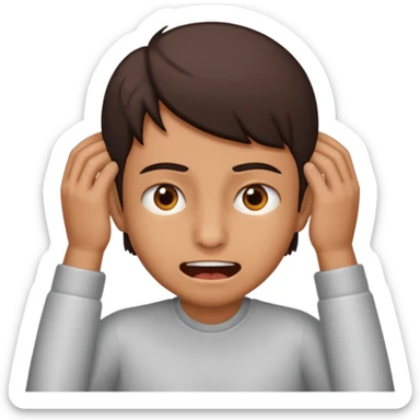 These eyes 👀, with the mouth of this emoji 😬, with a hand scratching the back of the head sticker