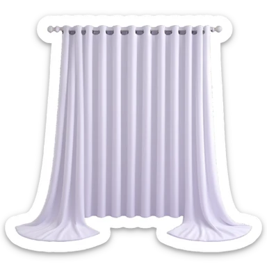 white curtain sticker