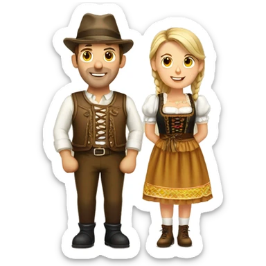 oktoberfest couple sticker