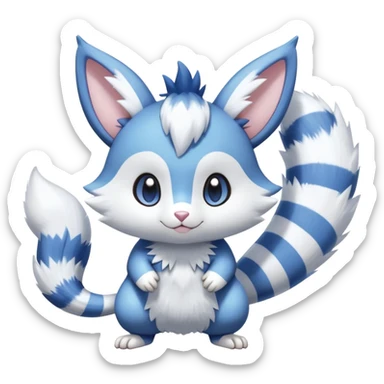 Shiny Pastel Furret-Meowstic-Zangoose-Hybrid (Full body) sticker