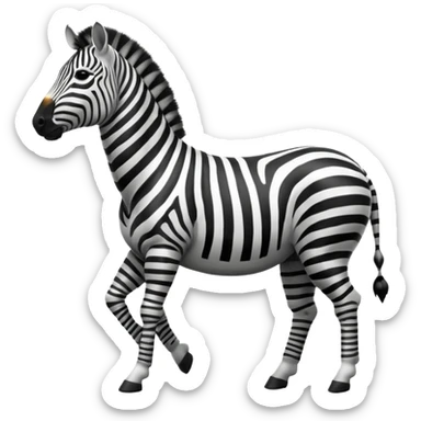 zebra walking sticker