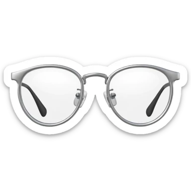 Create a high-quality 3D render that transforms the emojis 👓  into realistic 3D objects.
 sticker
