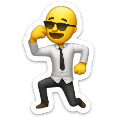 homme qui fait un dab sticker