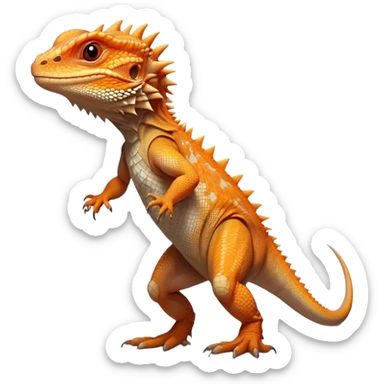 cinematic-bearded-dragon-realistic-full-body-standing-emoji,-rough-scaled-body-balanced-on-strong-legs,-spiky-throat-slightly-flared,-head-tilted-dramatically,-warm-orange-and-brown-patterns-glowing-under-the-sun,-simplified-yet-realistic-focused-features,-highly-detailed,-glowing-with-an-almost-sarcastic-glow sticker