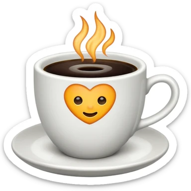 Une Tasse de cafe allongé sticker