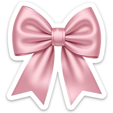 light pink bow on light pink bow sticker