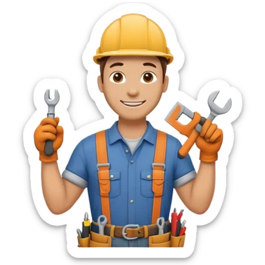 a handyman without tools sticker