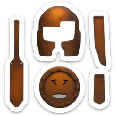 rust high quality metal set sticker