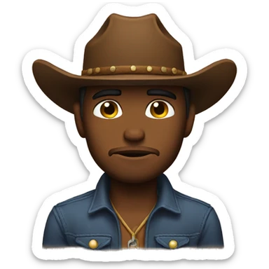 sad cowboy emoji  sticker