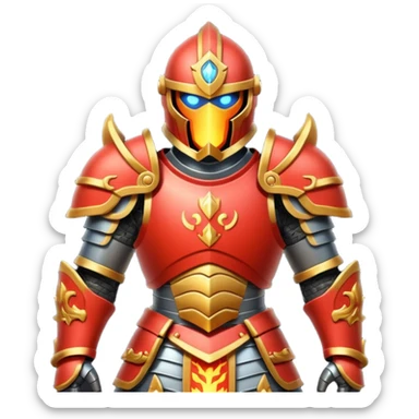 fire armored warrior sticker