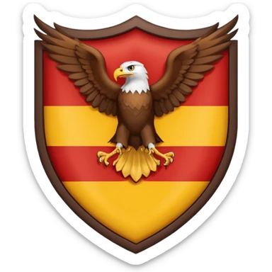 Bandera de españa tricolor actual con un águila marrón en el atrás del escudo de la bandera de españa sticker