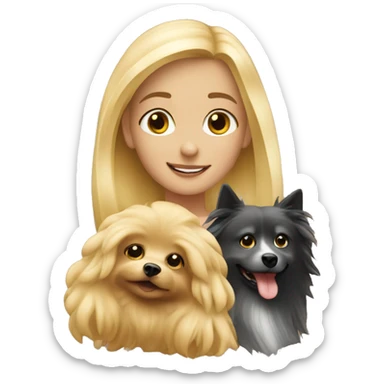 blonde girl with a spitz sticker