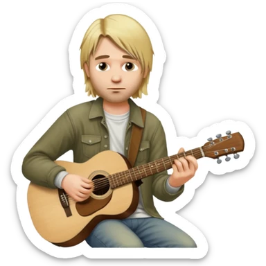 KURT COBIN/NIRVANA NO SHOW DE ROCK COM A GUITARRA sticker