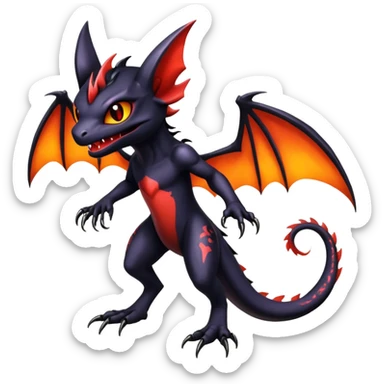 Shiny Epic Badass Gothic Noibat-Salandit-Litten-Hybrid sticker