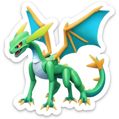 Mechanical Flygon-dragon-Charizard-raptor-Medabot-Mecha full body sticker